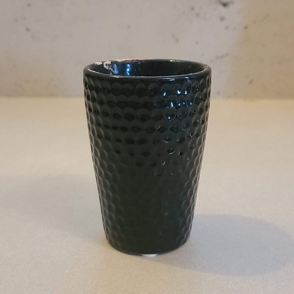 Little Black Flower Pot with Polka Dot 3D Detailing - Picture 2 of 9